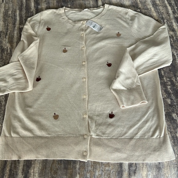 LOFT Tops - NWT cotton Loft button down size large womens
